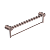 Mecca Care 32mm Nero Grab Rail With Towel Holder 600mm - Brushed Bronze